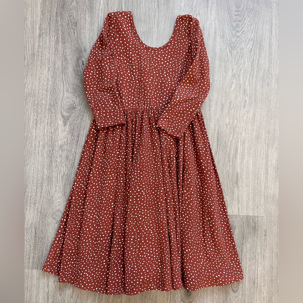 Alice + Ames Ballet Dress in Dot Fawn